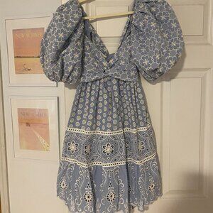 Alice and Olivia Blue Mini Dress
